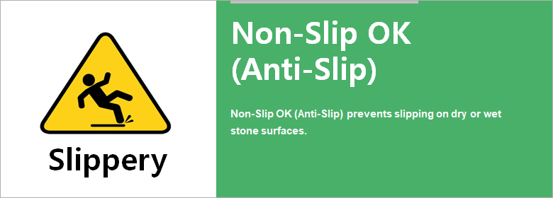 ConfiAd® Non-Slip OK (Anti-Slip) prevents slipping on dry or wet stone surfaces.